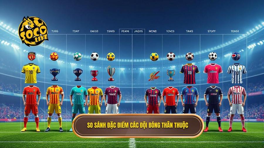 So sánh đặc điểm các đội bóng thân thuộc